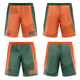 Custom Orange Green Reversible Basketball Suit for Adults and Kids Personalized Jersey