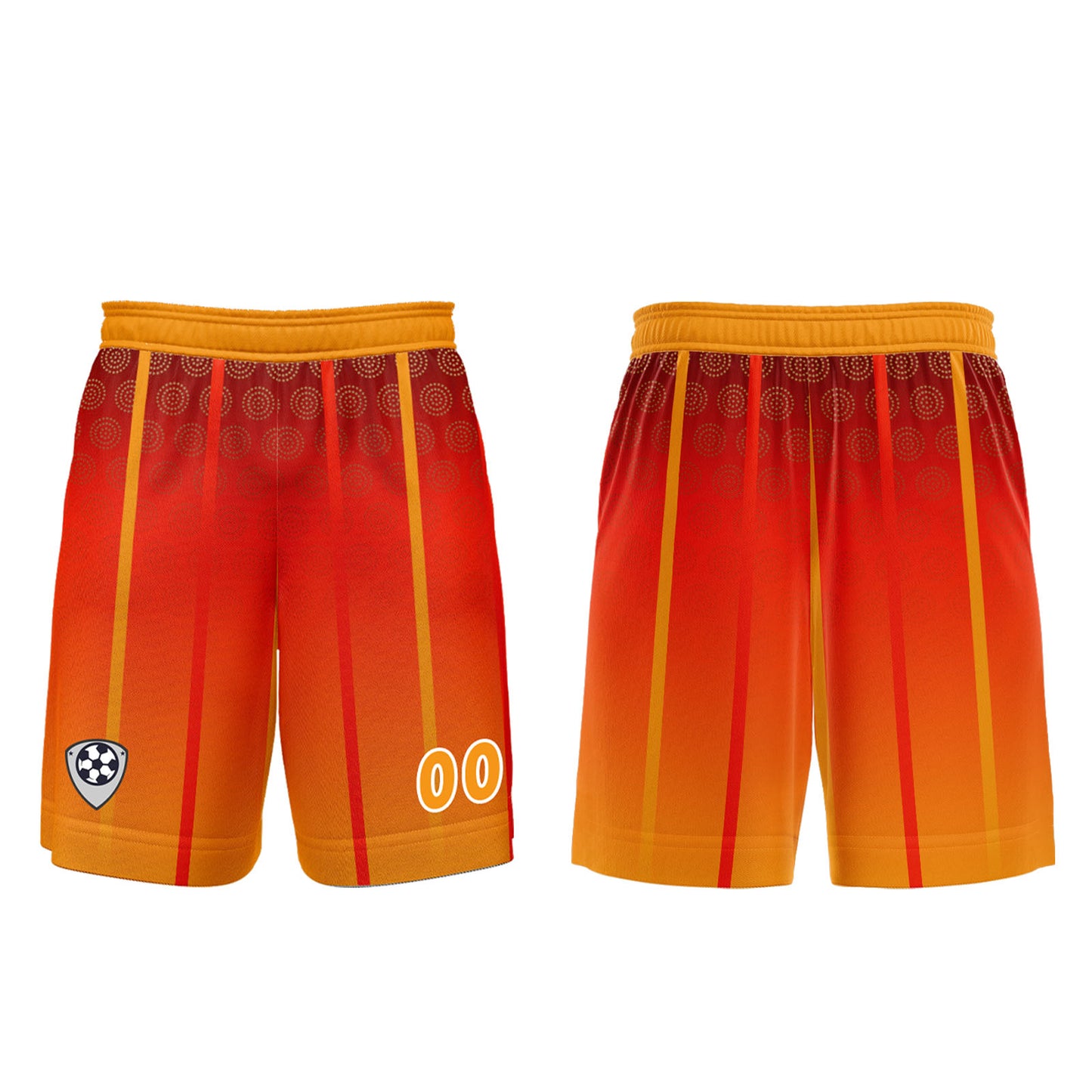 Custom Orange Yellow Uniform Jersey Kids Adults Personalized Set Jersey Shirt
