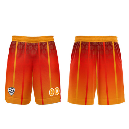 Custom Orange Yellow Uniform Jersey Kids Adults Personalized Set Jersey Shirt