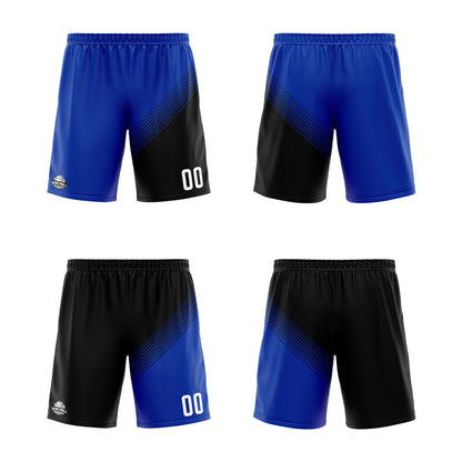 Custom Blue Black Reversible Basketball Suit for Adults and Kids Personalized Jersey