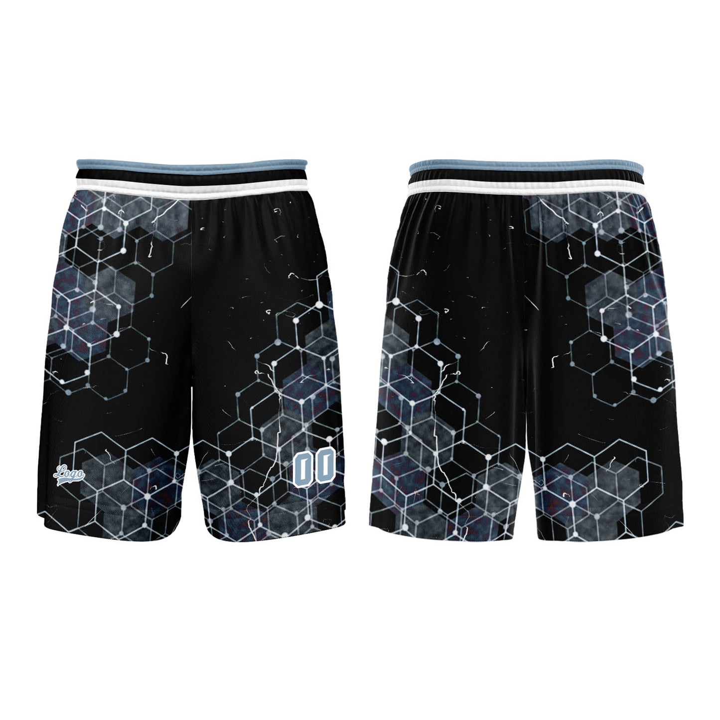 Custom Gray Blue Basketball Jersey Uniform Suit Printed Your Logo Name Number