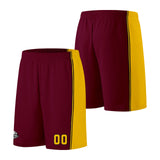Custom Burgundy Yellow Basketball Jersey for Men Women Adult Youth Stitched Name Number Logo