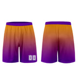 Custom Orange Purple Uniform Jersey Kids Adults Personalized Set Jersey Shirt