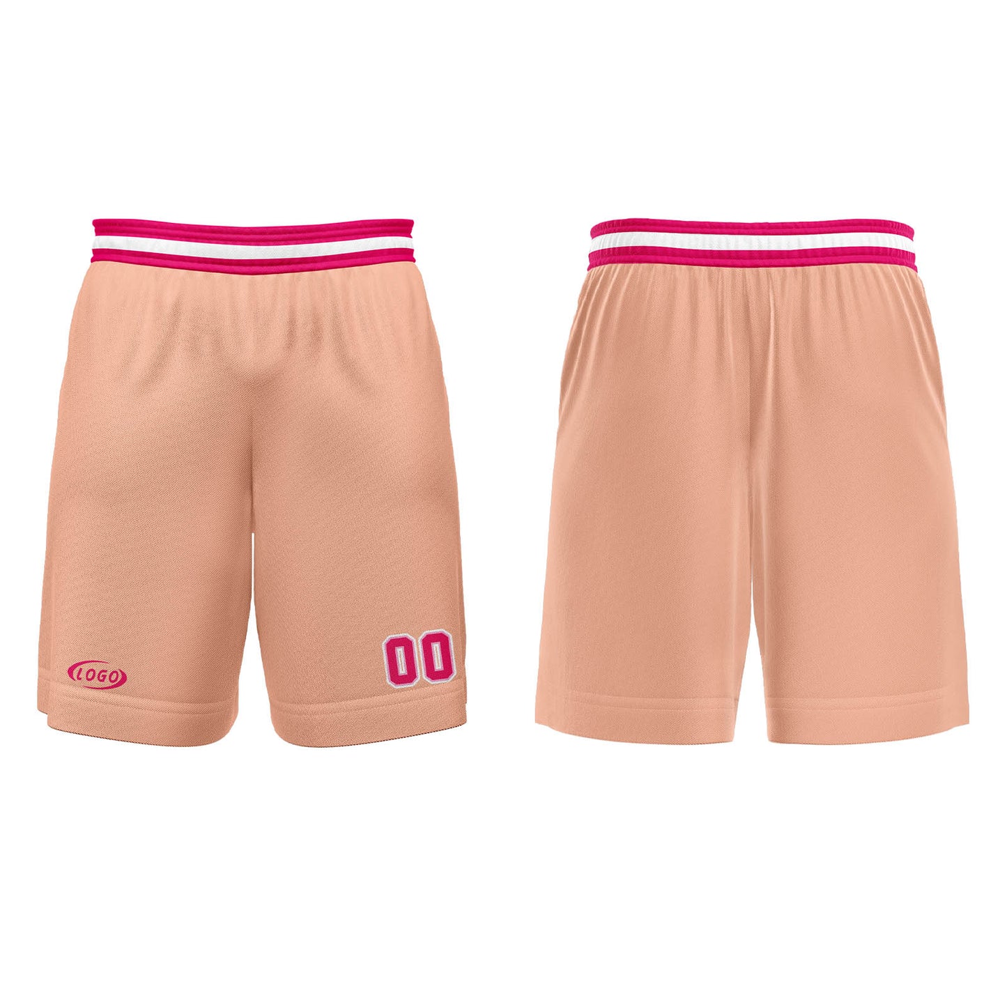 Custom Pink Orange Rose Red Basketball Jersey Uniform Suit Printed Your Logo Name Number