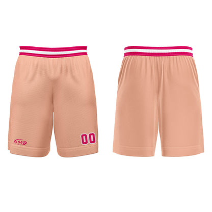 Custom Pink Orange Rose Red Basketball Jersey Uniform Suit Printed Your Logo Name Number