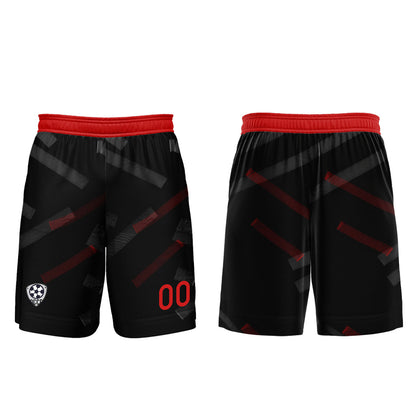 Custom Black Red Soccer Uniform Jersey Kids Adults Personalized Set Jersey Shirt