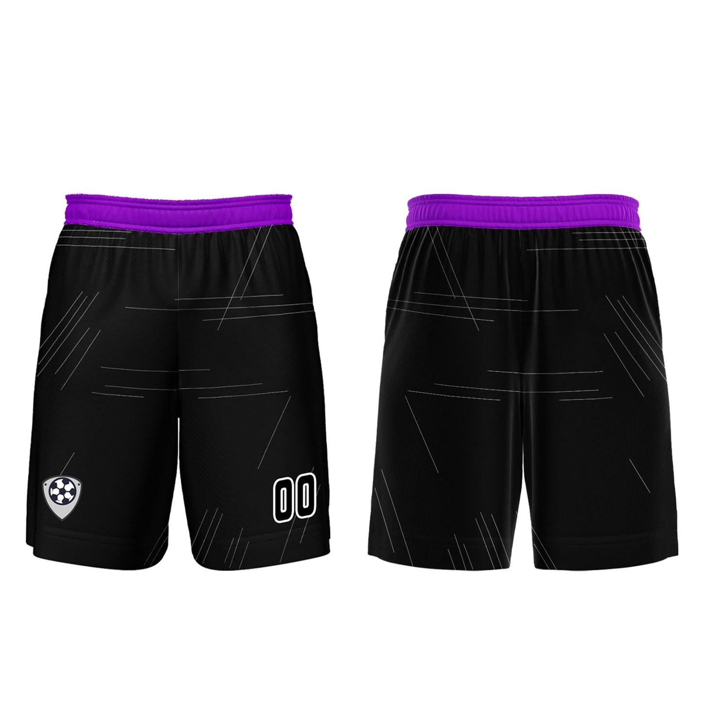 Custom Black Purple Uniform Jersey Kids Adults Personalized Set Jersey Shirt