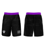 Custom Black Purple Uniform Jersey Kids Adults Personalized Set Jersey Shirt