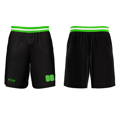 Custom Black Bright Green White Basketball Jersey Uniform Suit Printed Your Logo Name Number