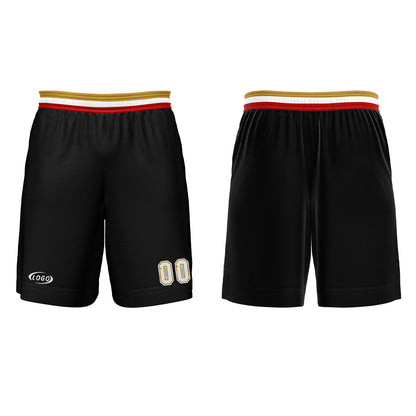 Custom Black Red Gold White Basketball Jersey Uniform Suit Printed Your Logo Name Number