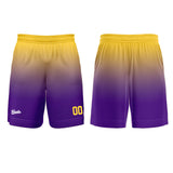 Custom Yellow Purple Basketball Soccer Football Shooting Long T-Shirt for Adults and Kids