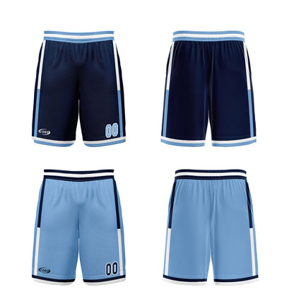 Custom Navy Blue Reversible Basketball Suit for Adults and Kids Personalized Jersey