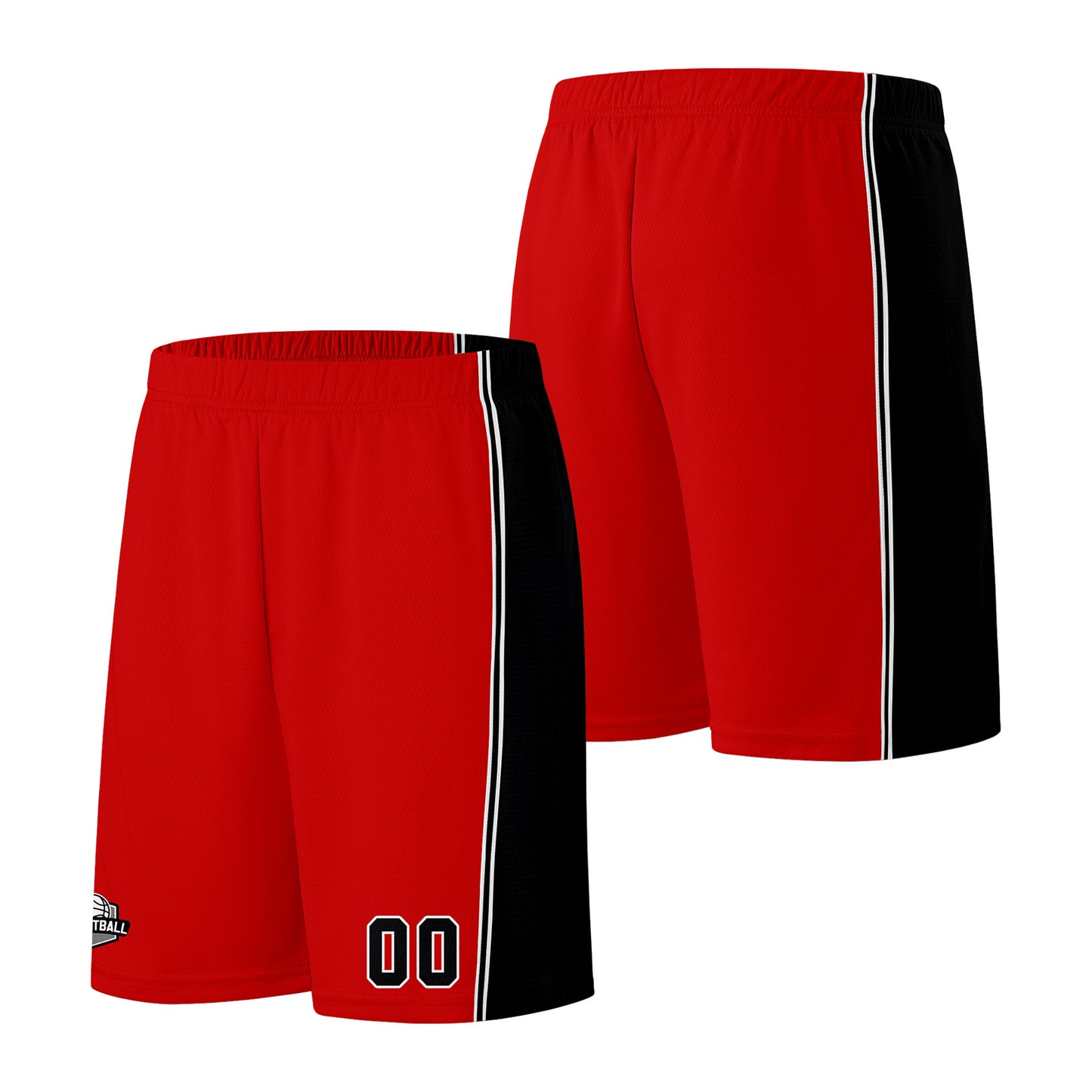 Custom Red Black Basketball Jersey for Men Women Adult Youth Stitched Name Number Logo