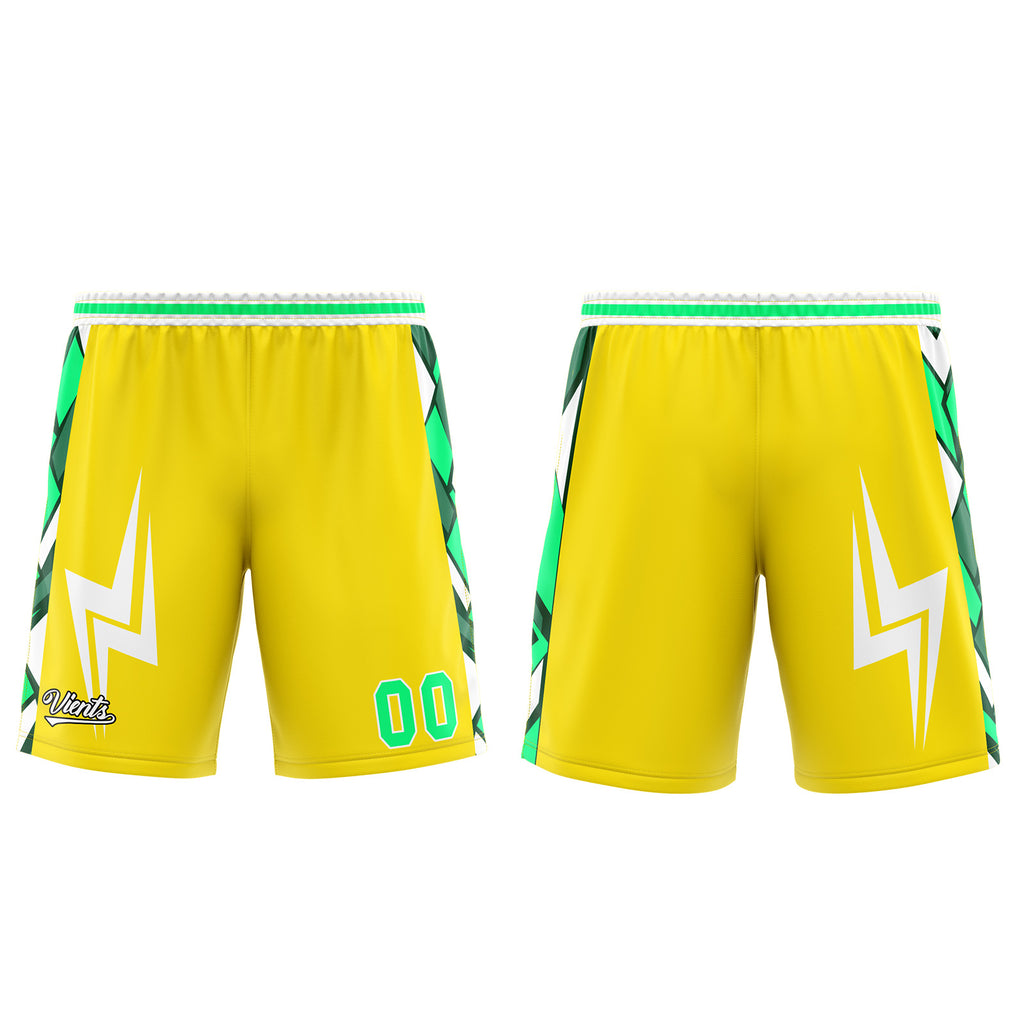 Custom Yellow Green Basketball Jersey Uniform Suit Printed Your Logo Name Number