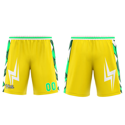 Custom Yellow Green Basketball Jersey Uniform Suit Printed Your Logo Name Number