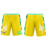 Custom Yellow Green Basketball Jersey Uniform Suit Printed Your Logo Name Number