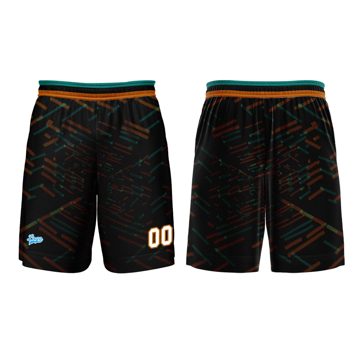 Custom Black Orange Basketball Jersey Uniform Suit Printed Your Logo Name Number