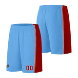 Custom Llight Blue Red Basketball Jersey for Men Women Adult Youth Stitched Name Number Logo