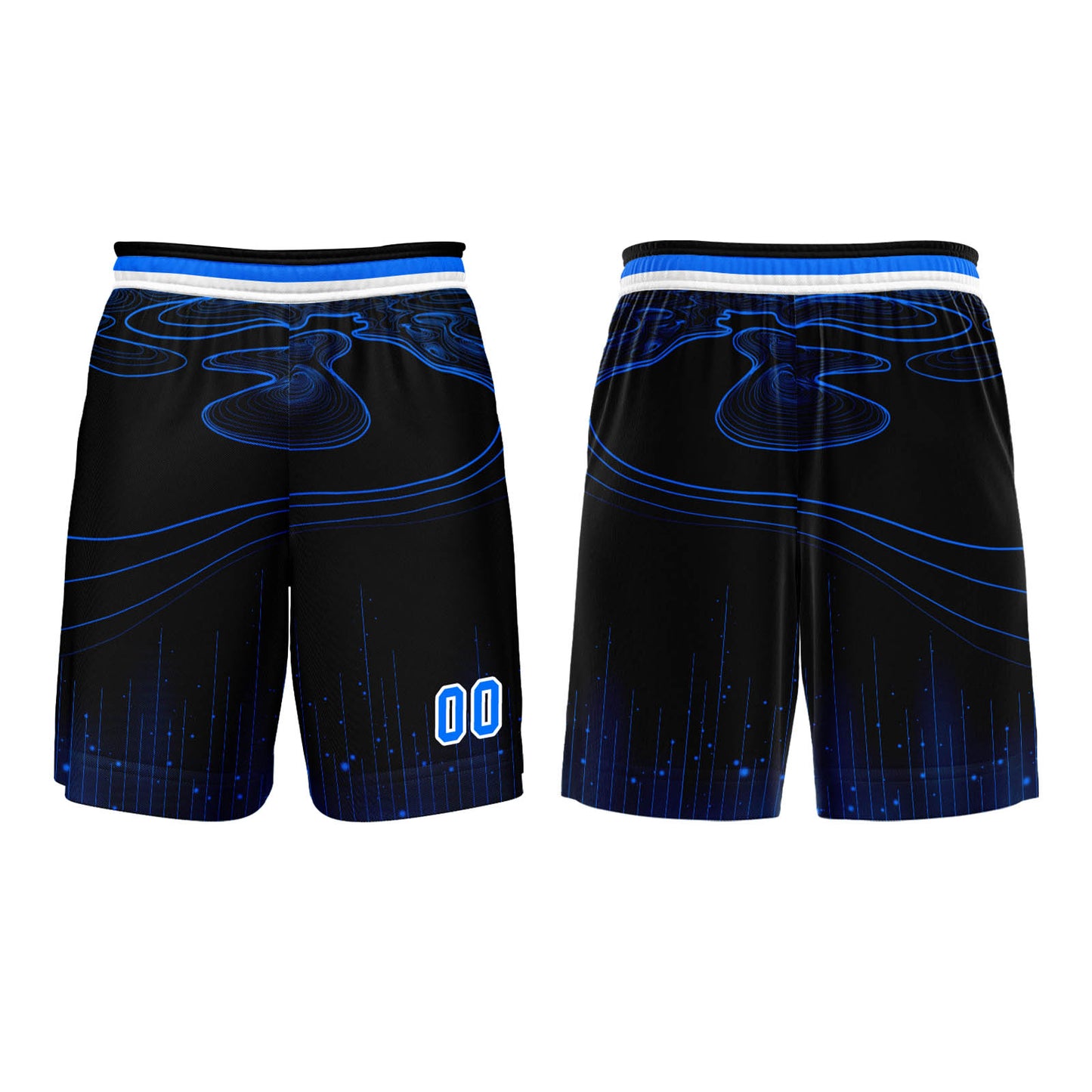 Custom Black Blue Basketball Jersey Uniform Suit Printed Your Logo Name Number