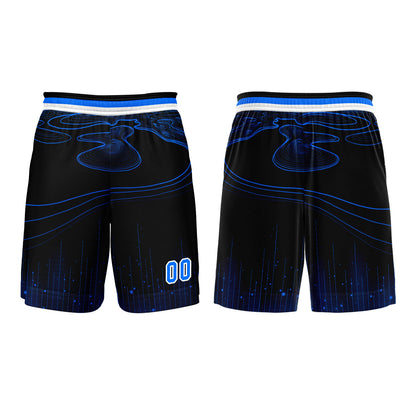 Custom Black Blue Basketball Jersey Uniform Suit Printed Your Logo Name Number