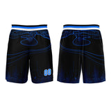 Custom Black Blue Basketball Jersey Uniform Suit Printed Your Logo Name Number