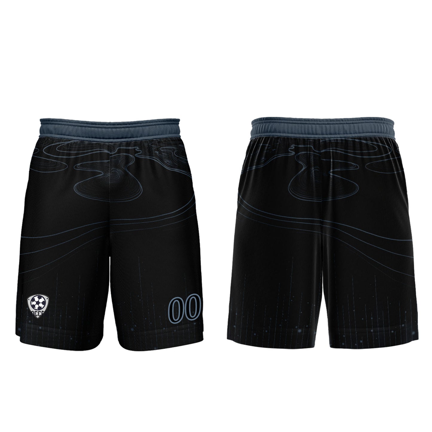 Custom Black Haze Blue Soccer Uniform Jersey Kids Adults Personalized Set Jersey Shirt