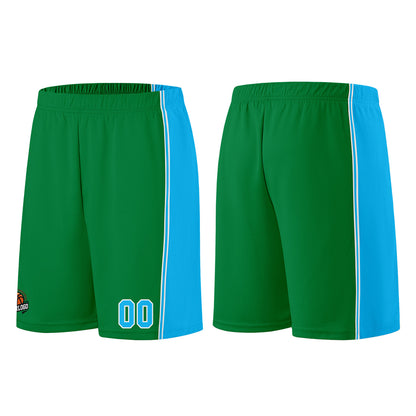 Custom Kelly Green Llight Blue Basketball Jersey for Men Women Adult Youth Stitched Name Number Logo