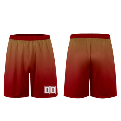 Custom Brown Red Uniform Jersey Kids Adults Personalized Set Jersey Shirt