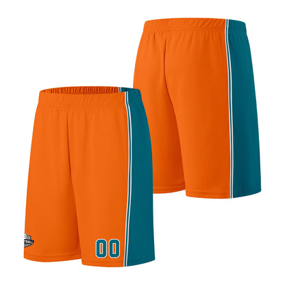Custom Orange Teal Basketball Jersey for Men Women Adult Youth Stitched Name Number Logo