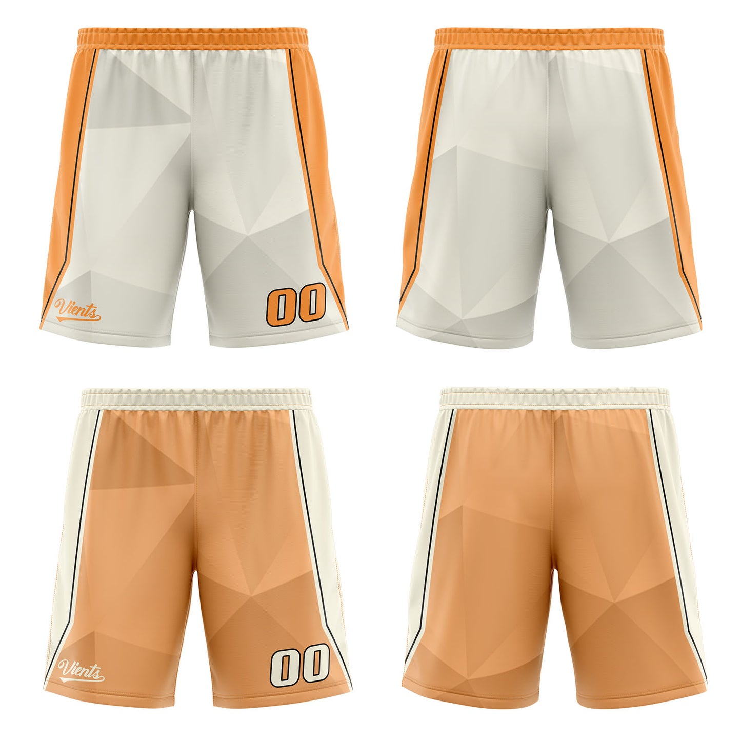 Custom Cream Orange Reversible Basketball Suit for Adults and Kids Personalized Jersey