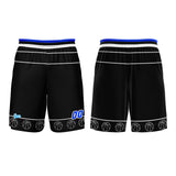Custom Black Blue Basketball Jersey Uniform Suit Printed Your Logo Name Number