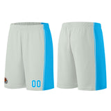 Custom Gray-Light Blue Basketball Jersey for Men Women Adult Youth Stitched Name Number Logo