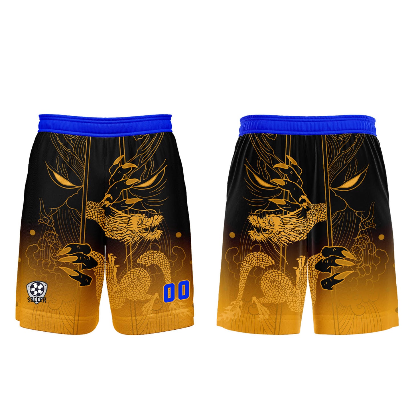 Custom Yellow Blue Uniform Jersey Kids Adults Personalized Set Jersey Shirt