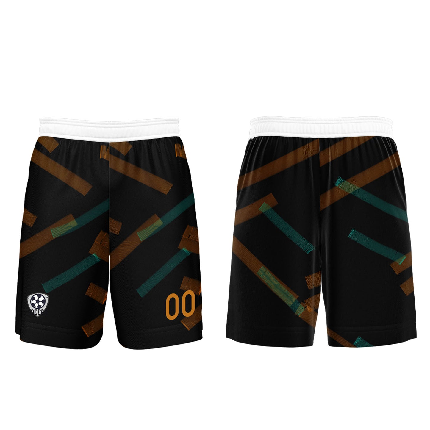Custom Black Orange Soccer Uniform Jersey Kids Adults Personalized Set Jersey Shirt