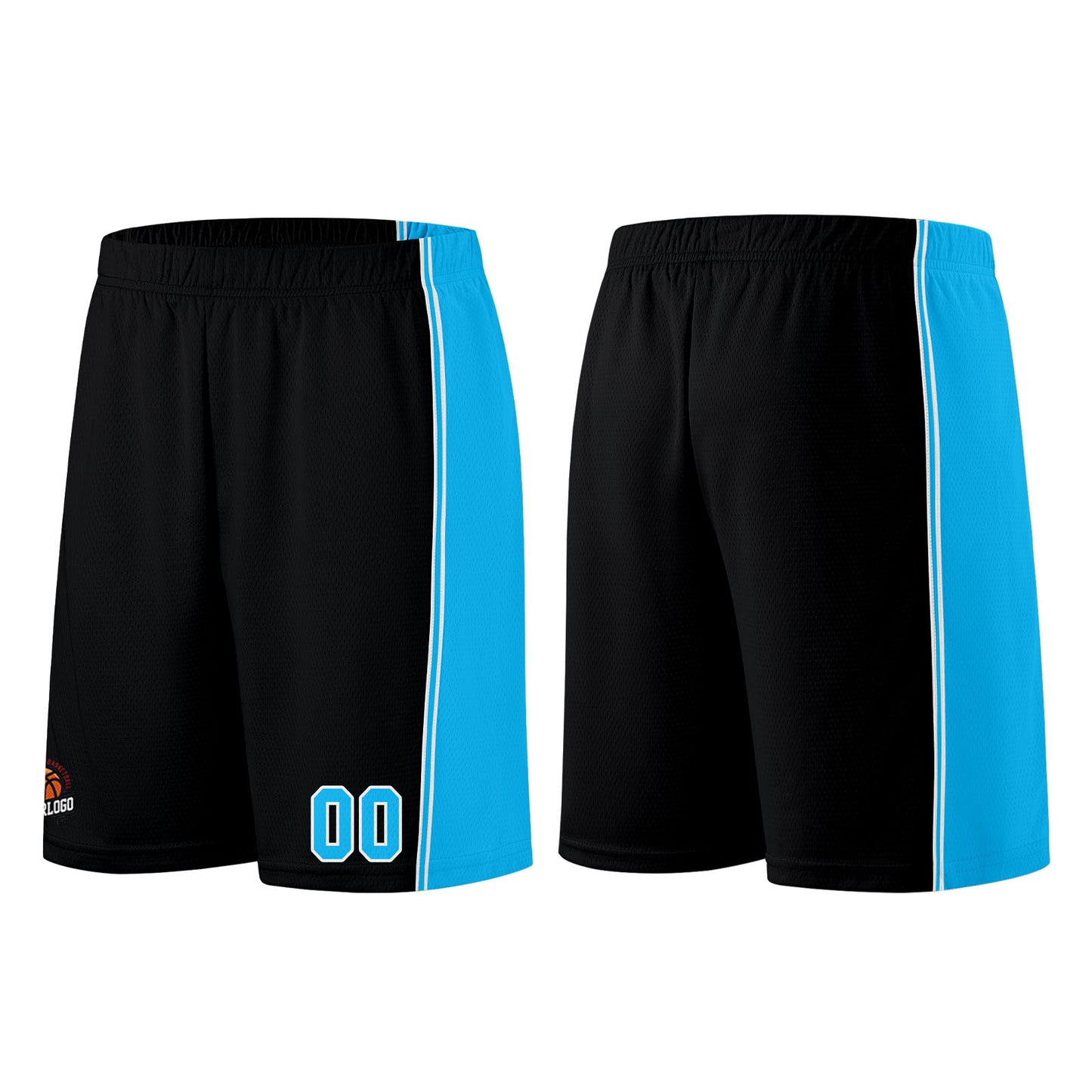 Custom Black-Light Blue Basketball Jersey for Men Women Adult Youth Stitched Name Number Logo