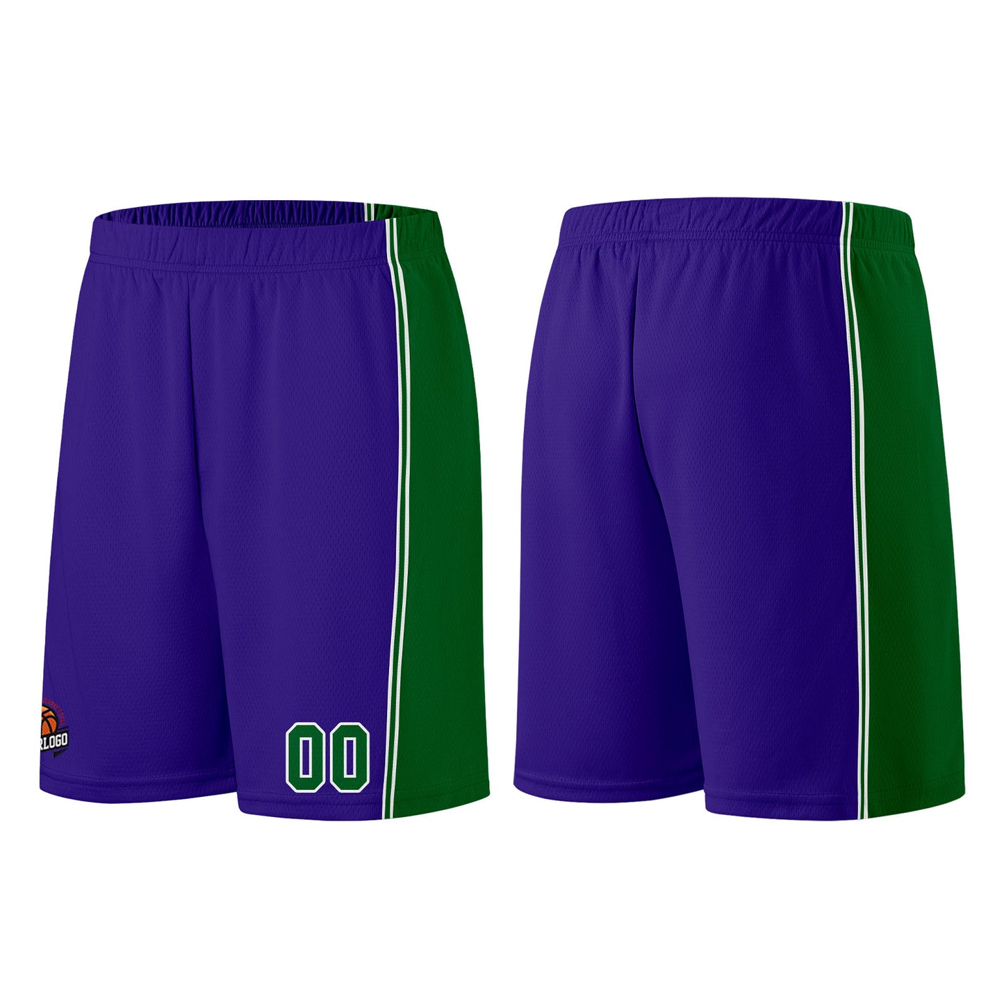Custom Purple Green Basketball Jersey for Men Women Adult Youth Stitched Name Number Logo