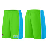 Custom Neon Green-Light Blue Basketball Jersey for Men Women Adult Youth Stitched Name Number Logo