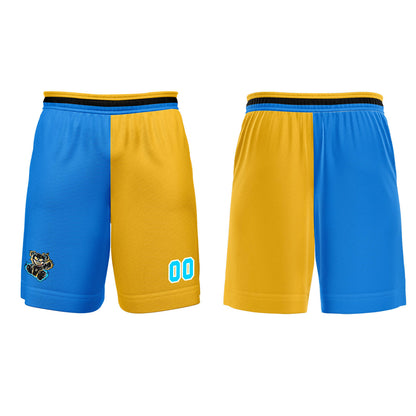 Custom Blue Yellow Basketball Jersey Uniform Suit Printed Your Logo Name Number