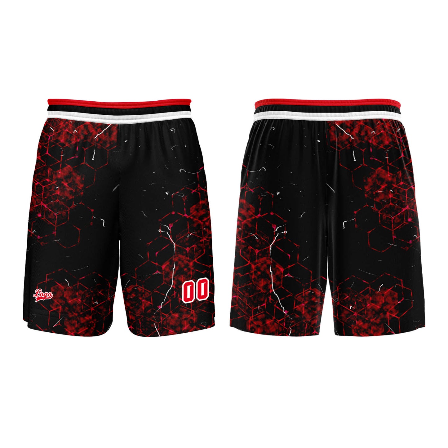 Custom Red Basketball Jersey Uniform Suit Printed Your Logo Name Number