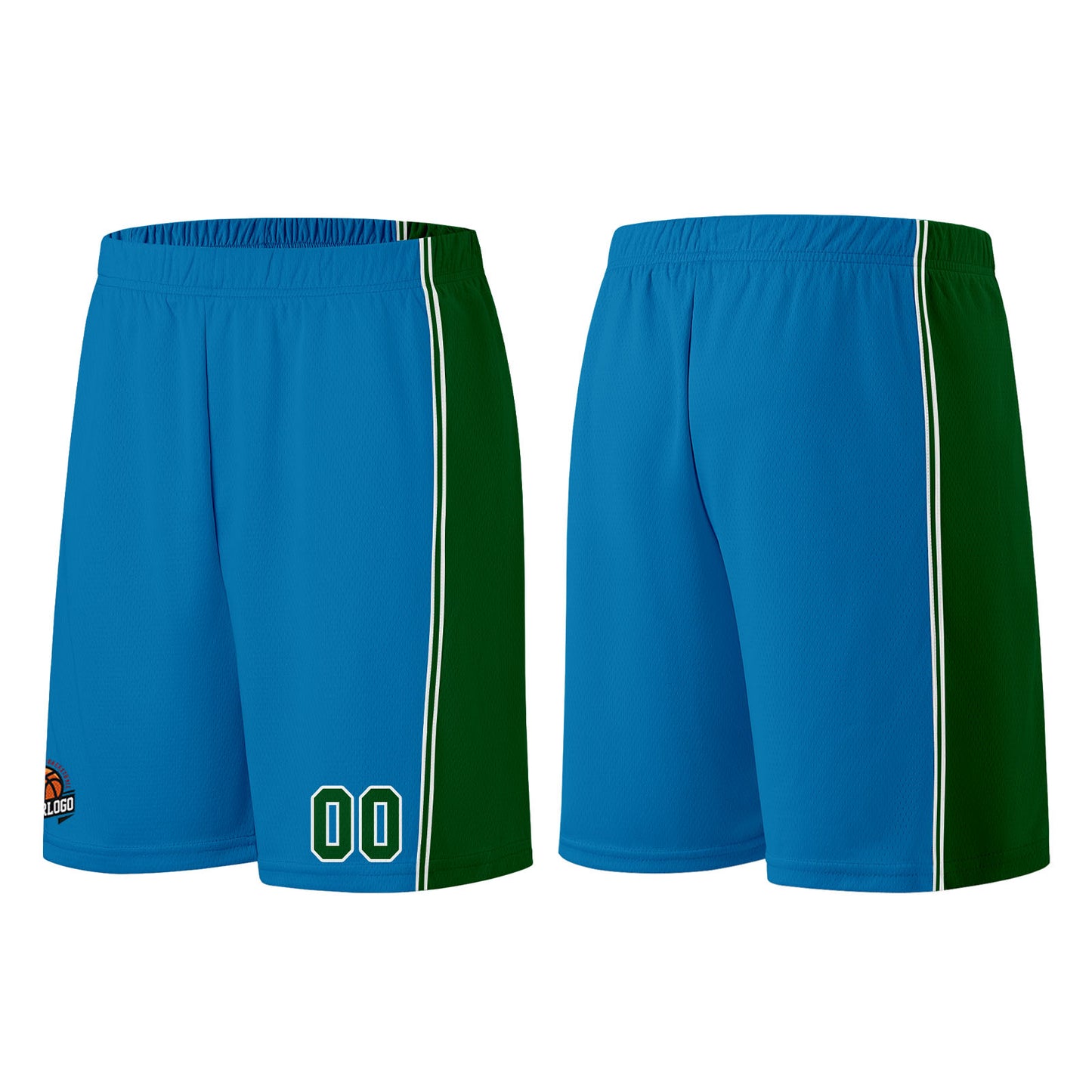 Custom Blue-Green Basketball Jersey for Men Women Adult Youth Stitched Name Number Logo