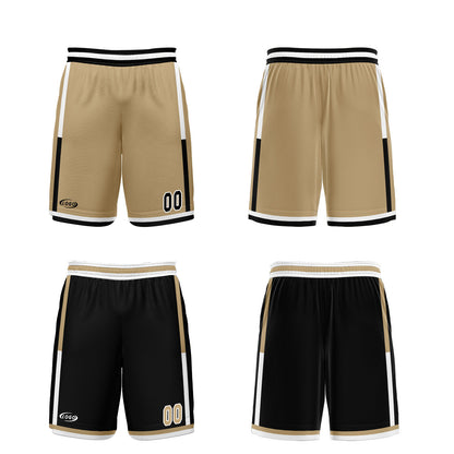 Custom Gold Black Reversible Basketball Suit for Adults and Kids Personalized Jersey