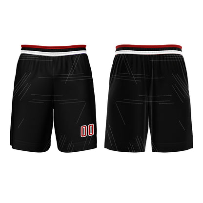 Custom Black Red Basketball Jersey Uniform Suit Printed Your Logo Name Number