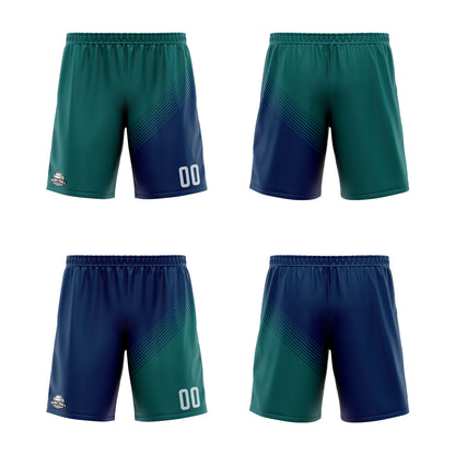 Custom Green Blue Reversible Basketball Suit for Adults and Kids Personalized Jersey