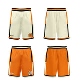 Custom Cream Orange Reversible Basketball Suit for Adults and Kids Personalized Jersey