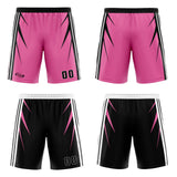 Custom Pink Black Reversible Basketball Suit for Adults and Kids Personalized Jersey