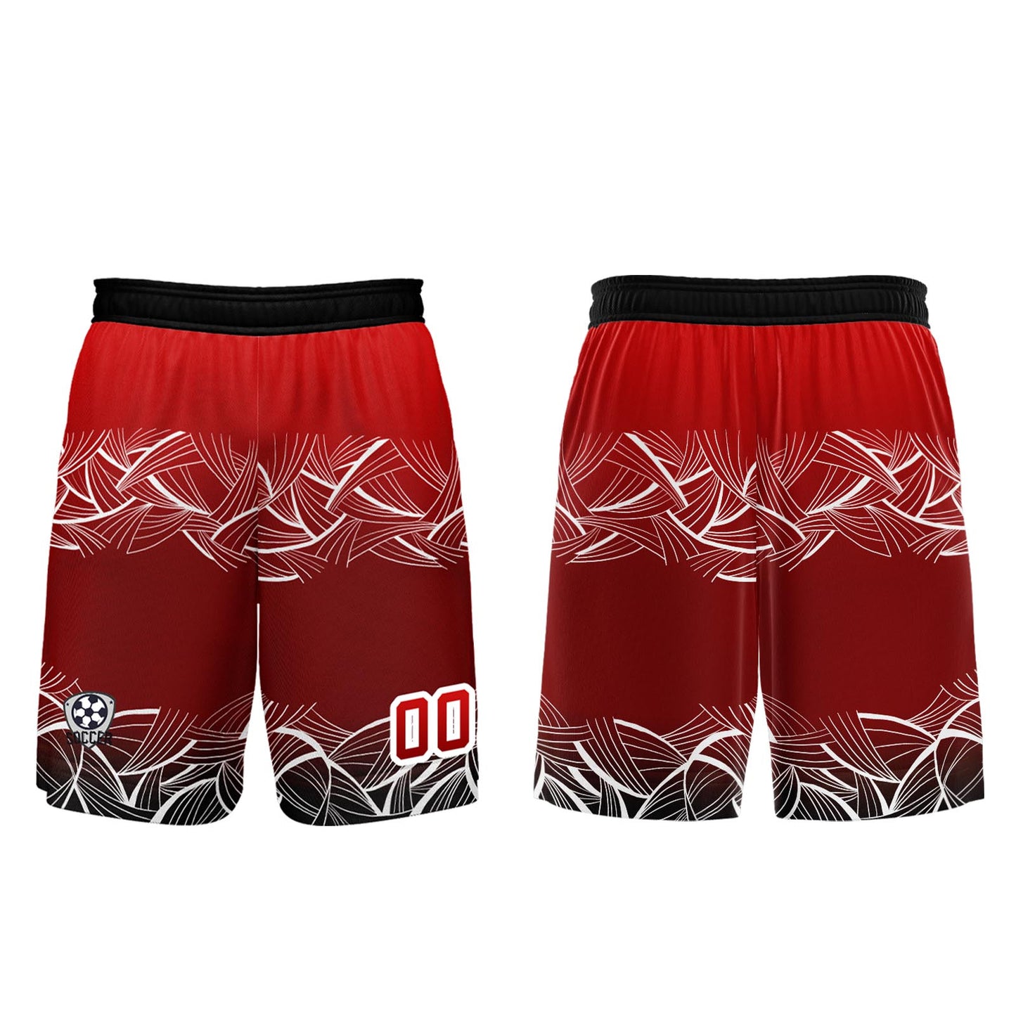 Custom Red Soccer Uniform Jersey Kids Adults Personalized Set Jersey Shirt
