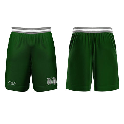 Custom Grass Green Gray White Basketball Jersey Uniform Suit Printed Your Logo Name Number