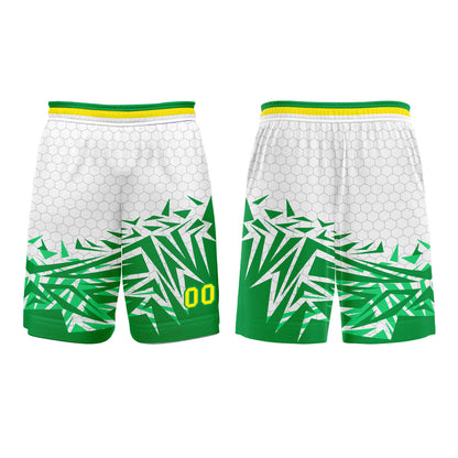 Custom Green Yellow Basketball Jersey Uniform Suit Printed Your Logo Name Number