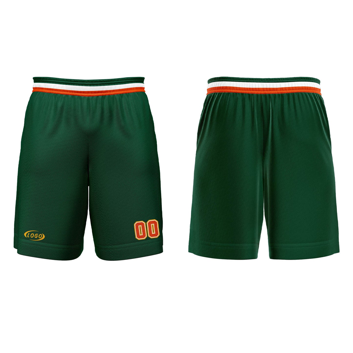 Custom Green Orange Yellow Basketball Jersey Uniform Suit Printed Your Logo Name Number