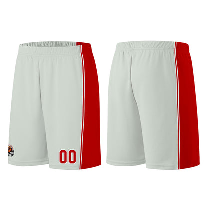 Custom Gray-Red Basketball Jersey for Men Women Adult Youth Stitched Name Number Logo
